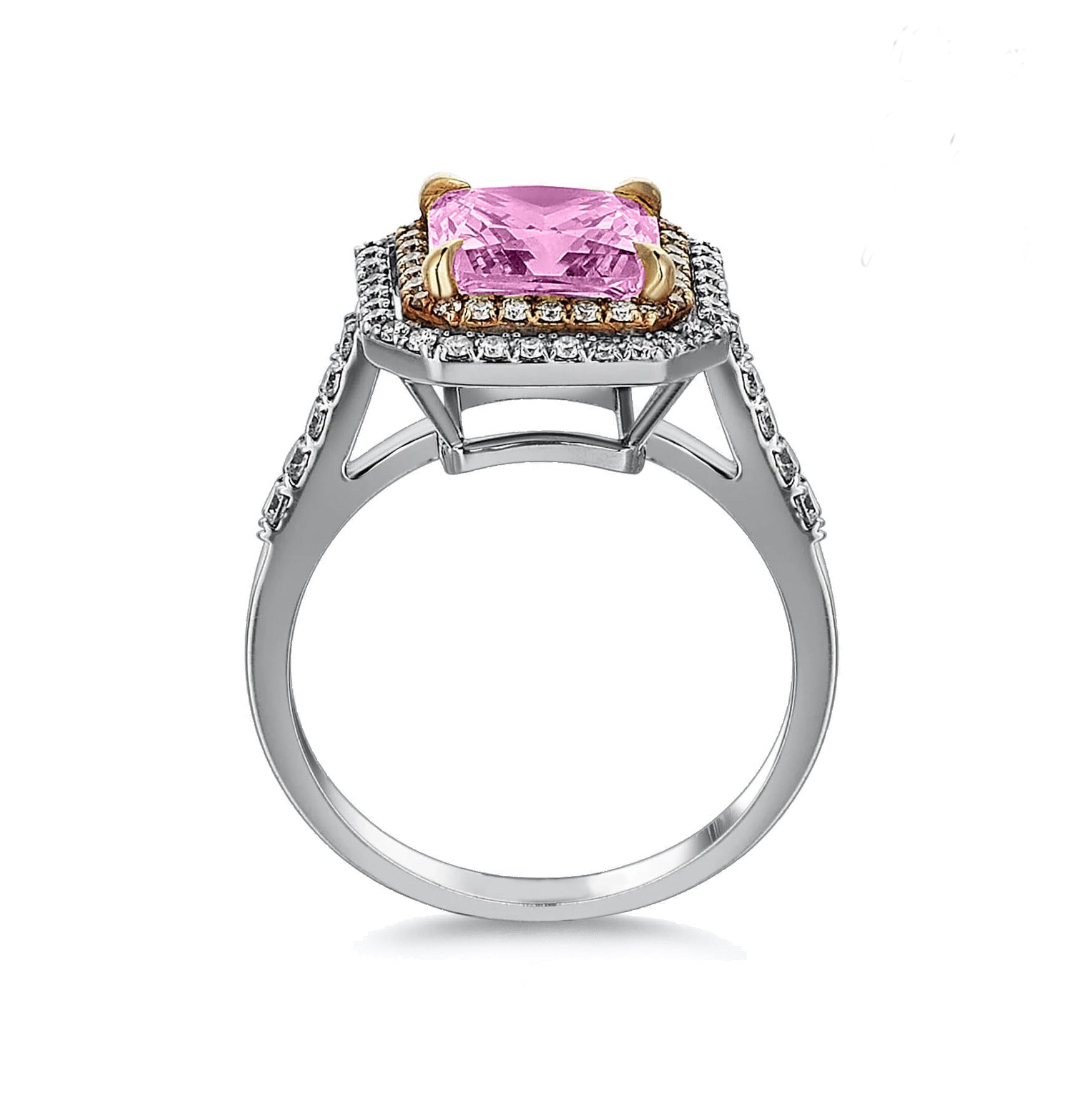 Пръстен със сапфир и диаманти 3.29 карата